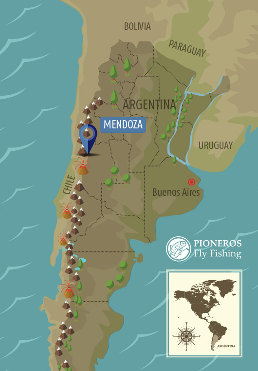 Mapa de ubicación de Mendoza